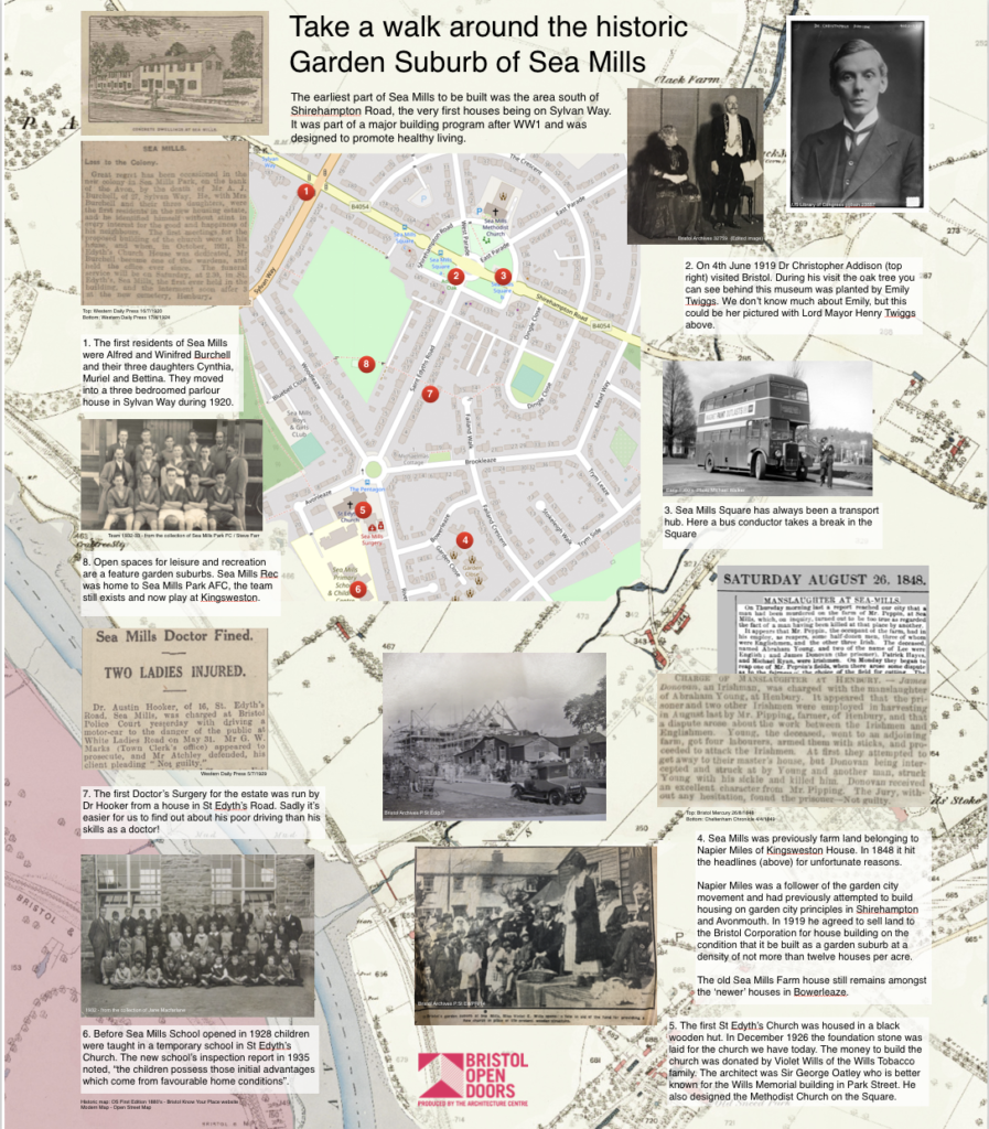 Complete interpretation board from Sea Mills Museum